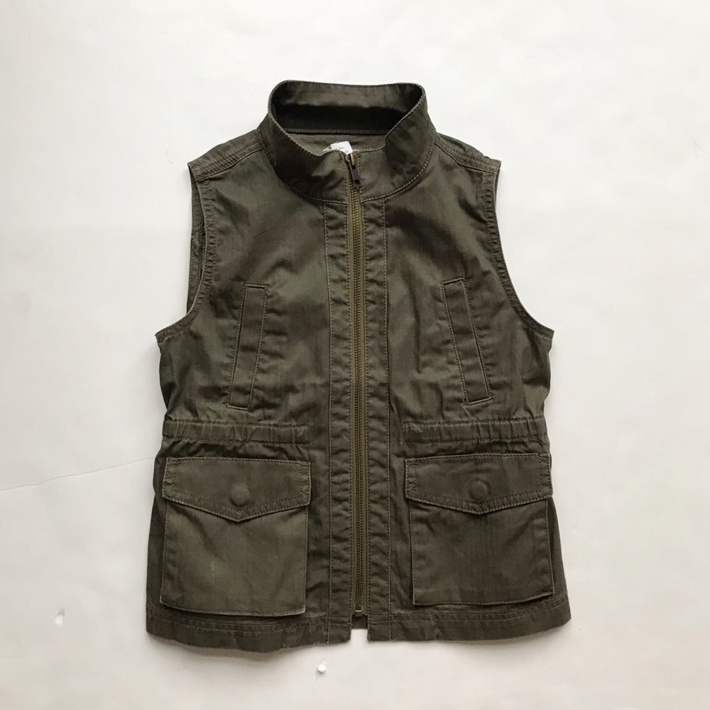Crewcuts factory dark green light vest EUC 8Y